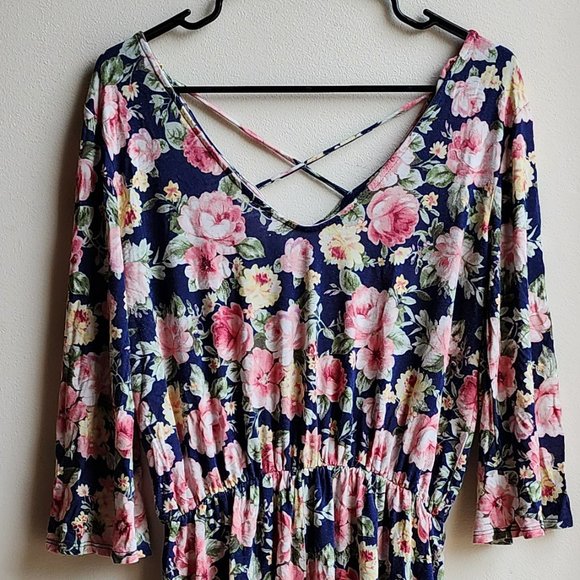 Gilli Floral Culotte Dress Size Large - Picture 12 of 16